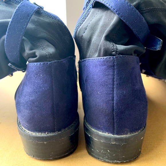 Expressions Navy Blue Knee High Boots - Picture 2 of 3